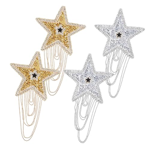 Angoily 4 Stück Dekorative Bügelflicken mit Funkelnden Sternen Strapazierfähige Kleine Stoffapplikationen für Jacken DIY Modepatches zum Aufbügeln Kleidung Rucksäcken und Taschen Angoily 4 Stück Dekorative Bügelflicken mit Funkelnden Sternen Strapazierfähige Kleine Stoffapplikationen für Jacken DIY Modepatches zum Aufbügeln Kleidung Rucksäcken und Taschen von Angoily