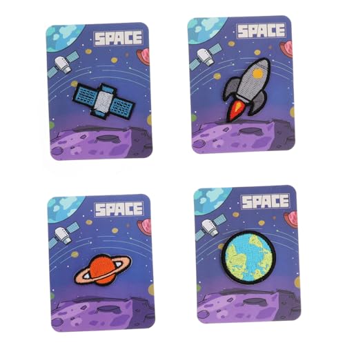 Angoily 4 Stück Diy Stickerei Patches Applikationen für Kleidung Design Jupiter Aufbügelbare Flicken für Jeans Shirts und Taschen Angoily 4 Stück Diy Stickerei Patches Applikationen für Kleidung Design Jupiter Aufbügelbare Flicken für Jeans Shirts und Taschen von Angoily