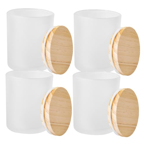 Angoily 4 Stück Duftkerze Tasse Verschiedene Kerzengläser Duftkerzen leer Duft Kerze Halter Kerzengläser zur Herstellung von Kerzen Kerzenglas mattierte Kerzenbecher Holz Angoily 4 Stück Duftkerze Tasse Verschiedene Kerzengläser Duftkerzen leer Duft Kerze Halter Kerzengläser zur Herstellung von Kerzen Kerzenglas mattierte Kerzenbecher Holz von Angoily