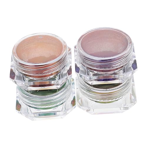 Angoily 4 Stück Farbwechsel Pigment Diy Maniküre Pigment für Kunsthandwerk für Epoxidharz Kosmetik und Kerzenherstellung von Angoily