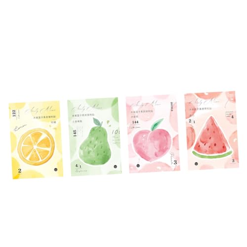 Angoily 4 Stück Frucht Haftnotizen Selbstklebende Memo Pads mit Niedlichen Aufklebern für Schüler Praktische Schreibwaren für Erinnerungen und Notizen Erdbeere Zitrone Wassermelone Angoily 4 Stück Frucht Haftnotizen Selbstklebende Memo Pads mit Niedlichen Aufklebern für Schüler Praktische Schreibwaren für Erinnerungen und Notizen Erdbeere Zitrone Wassermelone von Angoily