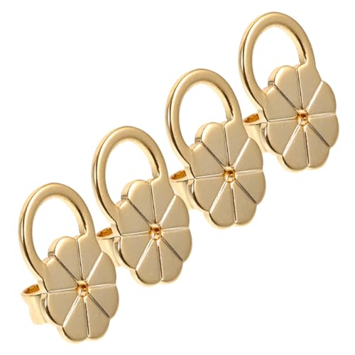 Angoily 4 Stück Goldene Ohrstecker Verschlüsse Blumenform Vergoldet Stabile Ohrstopper für Schwere Ohrstecker Hypoallergen Sicherer Halt gegen Ohrringverlust Komfortabel und Modisch Angoily 4 Stück Goldene Ohrstecker Verschlüsse Blumenform Vergoldet Stabile Ohrstopper für Schwere Ohrstecker Hypoallergen Sicherer Halt gegen Ohrringverlust Komfortabel und Modisch von Angoily