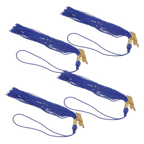 Angoily 4 Stück Graduierungskappe Quasten Stirnband für Abschlusskappen Abschlusskappen-Einsatz-Stirnband Hut Quasten dekorative Quastenanhänger Abschlussmütze 2024 mit Quaste Metall Blue Angoily 4 Stück Graduierungskappe Quasten Stirnband für Abschlusskappen Abschlusskappen-Einsatz-Stirnband Hut Quasten dekorative Quastenanhänger Abschlussmütze 2024 mit Quaste Metall Blue von Angoily