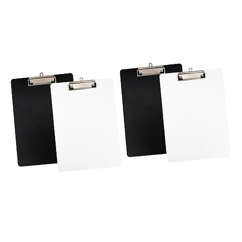 Angoily 4 Stück Klemmbrett aus Schwarz und Weiß Tragbare Kunststoff Clipboards für Studenten Schreibunterlagen und Dokumentenablage für Schule und Büro Angoily 4 Stück Klemmbrett aus Schwarz und Weiß Tragbare Kunststoff Clipboards für Studenten Schreibunterlagen und Dokumentenablage für Schule und Büro von Angoily