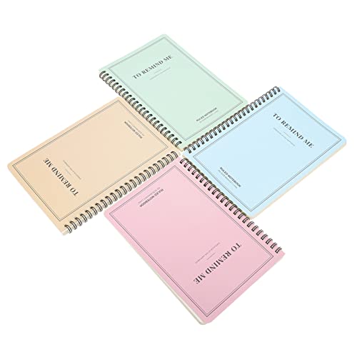 Angoily 4 Stück Kreative Spiral Notizbücher Tragbare Planungshefte für Studenten Blau Gelb und Grün für Notizen Zeitplanung und Aufgabenverwaltung von Angoily