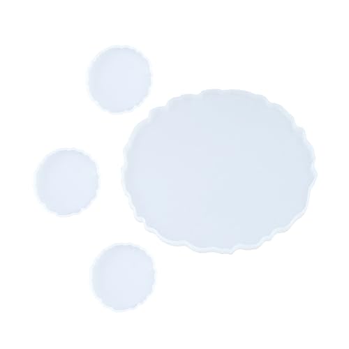 Angoily 4 Stück Kristall-Epoxy-Form Epoxid-Tischform Untersetzerform groß Schalenform Handwerk epoxidharz silikonform selber machen Silikonharz -Epoxidformen gießen Kieselgel Weiß Angoily 4 Stück Kristall-Epoxy-Form Epoxid-Tischform Untersetzerform groß Schalenform Handwerk epoxidharz silikonform selber machen Silikonharz -Epoxidformen gießen Kieselgel Weiß von Angoily