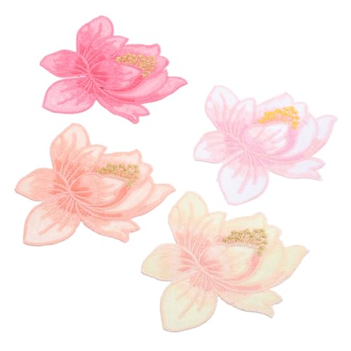 Angoily 4 Stück Lotusblumen-applikation: Dekorative Stickerei-flicken, Stoffaufkleber Zum Aufnähen Und Aufbügeln – Für Rucksäcke, Kleidung, T-shirts, Jacken, Jeans, Hüte, Bastelarbeiten Angoily 4 Stück Lotusblumen-applikation: Dekorative Stickerei-flicken, Stoffaufkleber Zum Aufnähen Und Aufbügeln – Für Rucksäcke, Kleidung, T-shirts, Jacken, Jeans, Hüte, Bastelarbeiten von Angoily