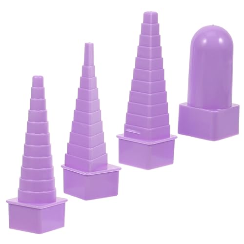 Angoily 4 Stück Papierförderturm Dünn Quilling Werkzeug Für Eisstockschießen Herstellung Farbig Türme Zum Basteln Aus Papier Wohnheimversorgungen Papierwickler Plastik Violett von Angoily