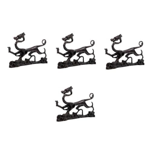 Angoily 4 Stück Qinglong Ornament Stifthalter Bürstenrest Mit Für Kalligraphie-pinselhalter Inhaber Groß Form Tinte Kalligrafie-schreibpinselhalter Stand Retro-bürstenhalter Kupfer von Angoily
