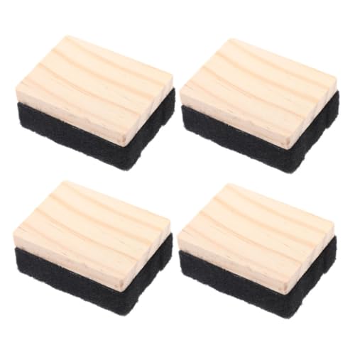 Angoily 4 Stück Radiergummi Winzig Mini-whiteboard-radierer Lehrer Klassenzimmer Müssen Haben Mini Whiteboard Eraser Und Planke Kreideradierer Für Tafel Kreidebrett Muss Hölzern von Angoily