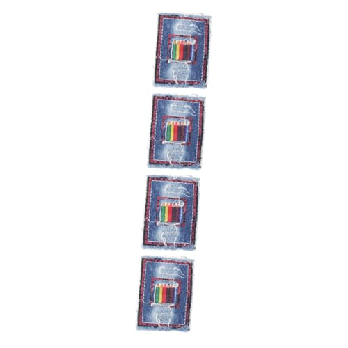 Angoily 4 Stück Reparatur Patches für Jeans Aufbügelbare Flicken für Kleidung Diy Mode Einfache Anwendung Vielseitig Einsetzbar Reisen ohne Erforderlich Teiliges von Angoily