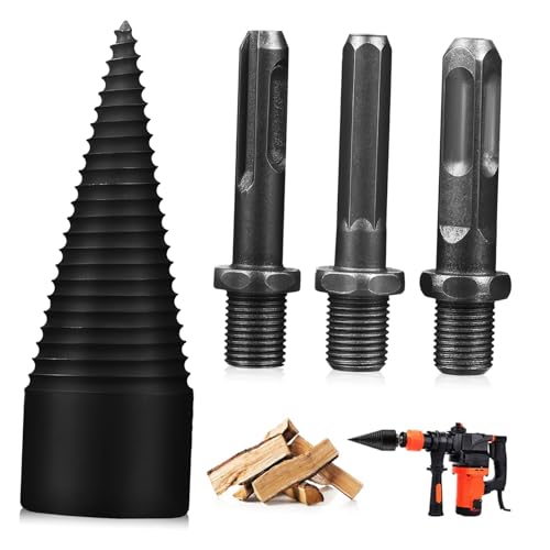 Angoily 4 Stück Robuster Holzspalterbohrer mit Teiligem Stahlbohrer und Verbindungsstangen Vielseitig Einsetzbar für Kompakt Elektrisch Kompatibel für Heim und Outdoor Einsätze Angoily 4 Stück Robuster Holzspalterbohrer mit Teiligem Stahlbohrer und Verbindungsstangen Vielseitig Einsetzbar für Kompakt Elektrisch Kompatibel für Heim und Outdoor Einsätze von Angoily