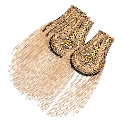 Angoily 4 Stück Schicke Quasten-schulterklappen Schulterklappen Mit Quaste Schulterklappen Mit Baumelnden Ketten Applizierte Schulterklappen Schulter-arm-dekoration Kleidungszubehör Metall Angoily 4 Stück Schicke Quasten-schulterklappen Schulterklappen Mit Quaste Schulterklappen Mit Baumelnden Ketten Applizierte Schulterklappen Schulter-arm-dekoration Kleidungszubehör Metall von Angoily