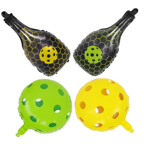 Angoily 4 Stück Schlägerballon Sport thematisiert ausgehöhlte Kugelballons Loch Ball Party Dekorationen Ballondekorationen Geburtstagsschilder mit ausgehöhlter Kugel Aluminiumfolie Angoily 4 Stück Schlägerballon Sport thematisiert ausgehöhlte Kugelballons Loch Ball Party Dekorationen Ballondekorationen Geburtstagsschilder mit ausgehöhlter Kugel Aluminiumfolie von Angoily