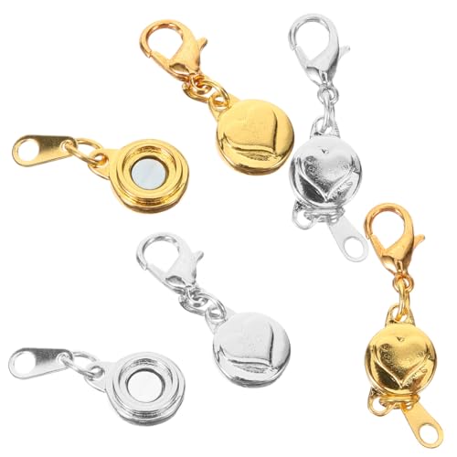 Angoily 4 Stück Schmuckschnalle Halskette Klaue Haken für Schließe Silber armband zubehör armbandverschluss Schmuckverschluss schmuck DIY zubehör magnetverschlüsse selber machen Metall von Angoily