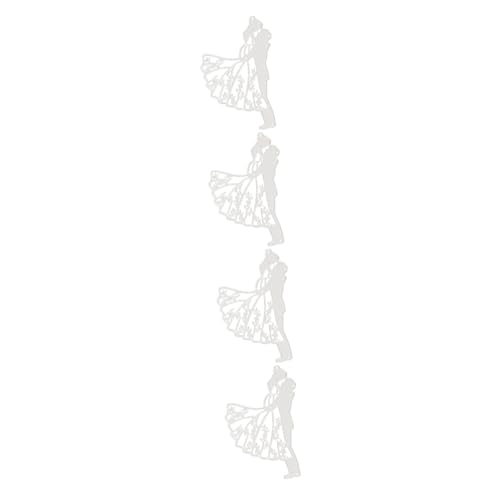 Angoily 4 Stück Schneideform Metall Dekorative Stanzform für Braut und Wiederverwendbare Diy Schablone für Scrapbooking und Hochzeitskarten Robustem für Hochzeitsdekorationen Angoily 4 Stück Schneideform Metall Dekorative Stanzform für Braut und Wiederverwendbare Diy Schablone für Scrapbooking und Hochzeitskarten Robustem für Hochzeitsdekorationen von Angoily