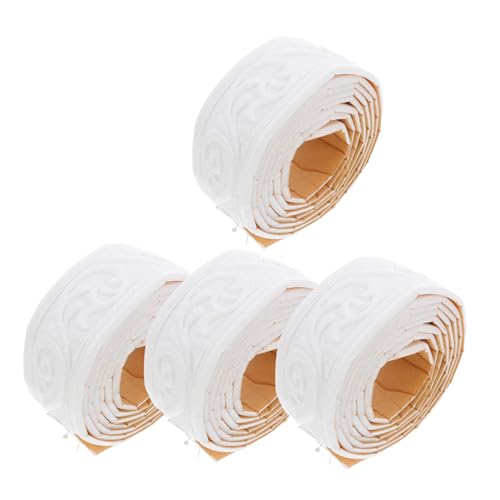 Angoily 4 Stück Selbstklebende 3d-wandkantenlinien, Abziehen Und Aufkleben, Schaumstoffverkleidung Für Türrahmen, Decke Und Fußleiste, Flexible Wandverkleidung, Dekorative Abdeckung, von Angoily