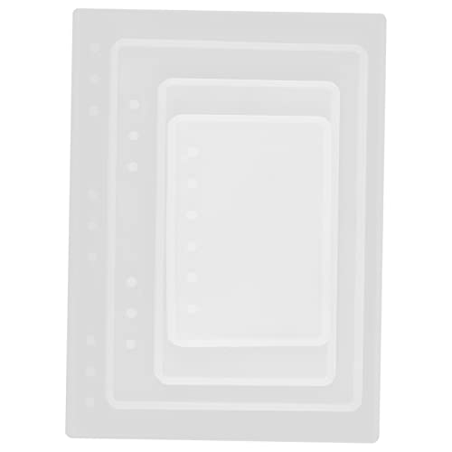 Angoily 4 Stück Silikonformen für Epoxidharz Kreative Gießformen für DIY Notizbuch Cover Oberfläche Flexibles und Leicht zu Reinigendes Bastelwerkzeug von Angoily