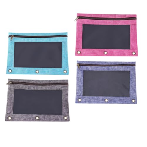 Angoily 4 Stück Taschenbeutel Ordner mit Reißverschluss Beutel mit losen Blättern Taschenordner Ordner füllen Aktentasche Dokumententasche 3-Loch-Mappentaschen Blinderbeutel Oxford-Stoff Angoily 4 Stück Taschenbeutel Ordner mit Reißverschluss Beutel mit losen Blättern Taschenordner Ordner füllen Aktentasche Dokumententasche 3-Loch-Mappentaschen Blinderbeutel Oxford-Stoff von Angoily