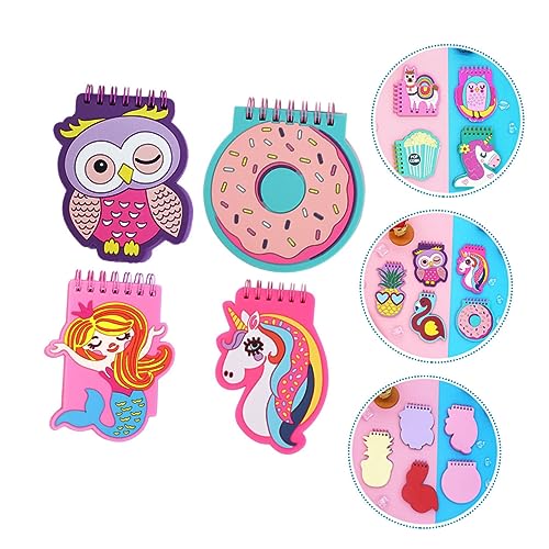 Angoily 4 Stück Teiliges Cartoon Notizbuch mit PVC Weicher Spiralbindung Lose Notizblock für Schüler Leicht Tragbares Planer und Organisationswerkzeug als für Familie und Freunde Angoily 4 Stück Teiliges Cartoon Notizbuch mit PVC Weicher Spiralbindung Lose Notizblock für Schüler Leicht Tragbares Planer und Organisationswerkzeug als für Familie und Freunde von Angoily