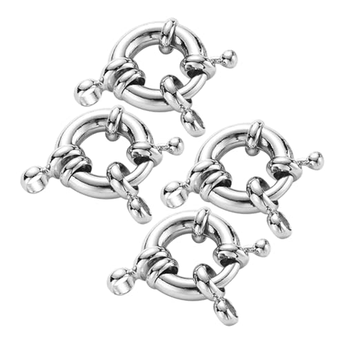 Angoily 4 Stück Teiliges Federring-verschlüsse für DIY Schmuckherstellung Runde Langlebige Verbindungselemente mit Lochdurchmesser Geeignet für Halsketten und Armbänder Zuverlässige Angoily 4 Stück Teiliges Federring-verschlüsse für DIY Schmuckherstellung Runde Langlebige Verbindungselemente mit Lochdurchmesser Geeignet für Halsketten und Armbänder Zuverlässige von Angoily