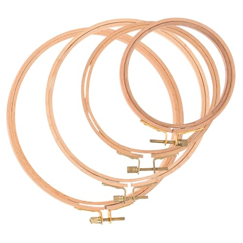 Angoily 4 Stück Teiliges Kleine Stickringe aus Buchenholz Stabile Handarbeitsringe für Kreuzstich und DIY Schmuckanhänger Vielseitig für Basteln Nähen und Dekorative Handarbeiten Angoily 4 Stück Teiliges Kleine Stickringe aus Buchenholz Stabile Handarbeitsringe für Kreuzstich und DIY Schmuckanhänger Vielseitig für Basteln Nähen und Dekorative Handarbeiten von Angoily