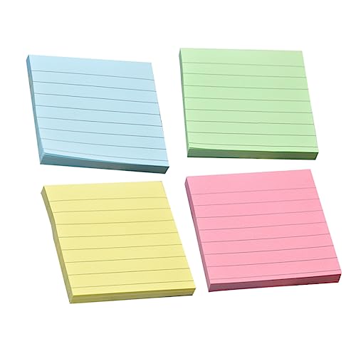 Angoily 4 Stück Teiliges Liniertes Memo Pad aus Kraftpapier Wiederverwendbare Haftnotizen Pastellfarben Hellblau Hellgelb Hellgrün Praktisch für Büro Schule Zuhause und To Do Listen Angoily 4 Stück Teiliges Liniertes Memo Pad aus Kraftpapier Wiederverwendbare Haftnotizen Pastellfarben Hellblau Hellgelb Hellgrün Praktisch für Büro Schule Zuhause und To Do Listen von Angoily