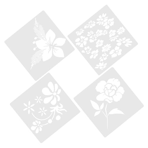 Angoily 4 Stück Teiliges Malerei Schablonen mit Blumenmuster für DIY Bastelprojekte Scrapbooking und Kunstgestaltung Wiederverwendbare Vorlagen für Erwachsene Angoily 4 Stück Teiliges Malerei Schablonen mit Blumenmuster für DIY Bastelprojekte Scrapbooking und Kunstgestaltung Wiederverwendbare Vorlagen für Erwachsene von Angoily
