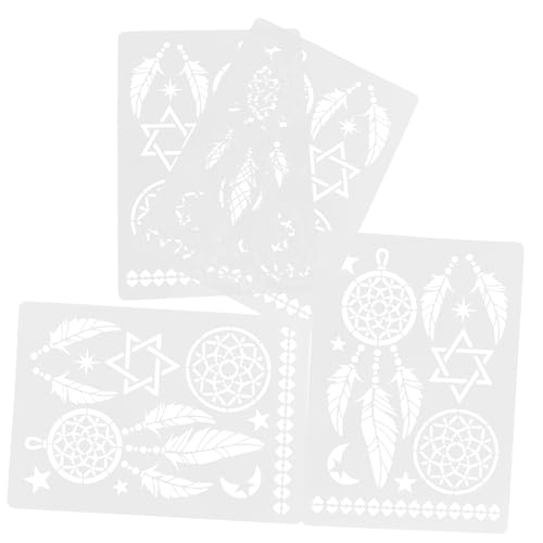 Angoily 4 Stück Teiliges Mandala Malerei Schablonen Wiederverwendbare Diy Schablonen für Wand und Bodenmalerei Vielseitige Malvorlagen für Projekte und Dekorationen von Angoily