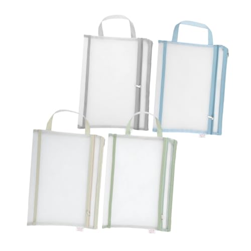 Angoily 4 Stück Teiliges Mesh Zipper Taschen Robuste Transparente Aufbewahrungstaschen mit Reißverschluss Vielseitig für Dokumente Kosmetik Schreibwaren Praktische Reise und Büro Organizer Angoily 4 Stück Teiliges Mesh Zipper Taschen Robuste Transparente Aufbewahrungstaschen mit Reißverschluss Vielseitig für Dokumente Kosmetik Schreibwaren Praktische Reise und Büro Organizer von Angoily