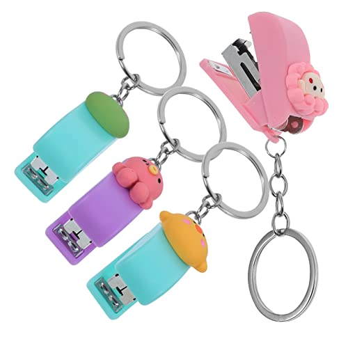 Angoily 4 Stück Teiliges Mini Heftgerät mit Schlüsselanhänger Handlicher Schul und Bürotacker Niedlichen Tierdesigns Kompakte Schreibtisch Accessoires für Bürobedarf Angoily 4 Stück Teiliges Mini Heftgerät mit Schlüsselanhänger Handlicher Schul und Bürotacker Niedlichen Tierdesigns Kompakte Schreibtisch Accessoires für Bürobedarf von Angoily