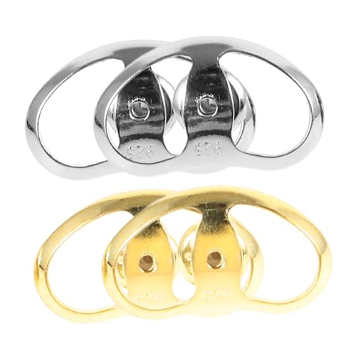 Angoily 4 Stück Teiliges Ohrstecker Verschluss aus Langlebige Ohrschmuck Stopper Komfortable Halterung für Schwere Ohrringe Geeignet zum Basteln und Reparieren Ohrstecker Zubehör von Angoily