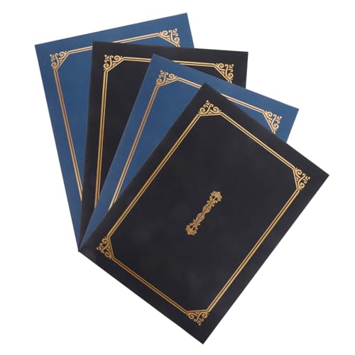 Angoily 4 Stück Teiliges Papier Urkundenhüllen mit Goldprägung Edle Zertifikat Abdeckungen in Schwarz und Blau Stabile Dokumentenhalter für Auszeichnungen Abschlussurkunden Angoily 4 Stück Teiliges Papier Urkundenhüllen mit Goldprägung Edle Zertifikat Abdeckungen in Schwarz und Blau Stabile Dokumentenhalter für Auszeichnungen Abschlussurkunden von Angoily