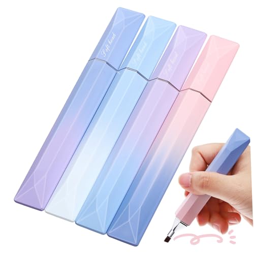 Angoily 4 Stück Teiliges Pastell Textmarker mit Keilspitze Transparente Fluoreszierende Marker für Büro Präzises Markieren und Unterstreichen Geeignet für Bücher Notizen Planer von Angoily