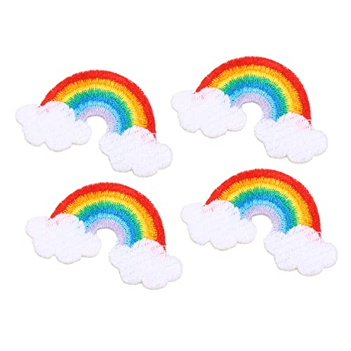 Angoily 4 Stück Teiliges Regenbogen Aufnäher Selbstklebende Stickapplikationen für DIY Kleidung zur Verschönerung von Jeans Shirts und Taschen Angoily 4 Stück Teiliges Regenbogen Aufnäher Selbstklebende Stickapplikationen für DIY Kleidung zur Verschönerung von Jeans Shirts und Taschen von Angoily