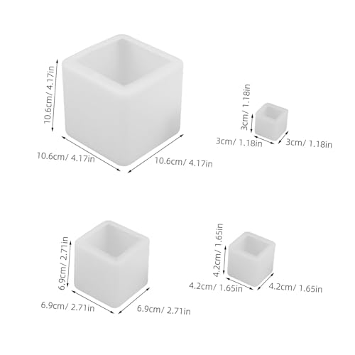 Angoily 4 Stück Teiliges Silikonwürfel-gießform- Quadratische Resin-formen für DIY Kunstharz Kerzen Seifen Detailgetreue Getrocknete Blumen Weiß Keine Nachbearbeitung Erforderlich Angoily 4 Stück Teiliges Silikonwürfel-gießform- Quadratische Resin-formen für DIY Kunstharz Kerzen Seifen Detailgetreue Getrocknete Blumen Weiß Keine Nachbearbeitung Erforderlich von Angoily