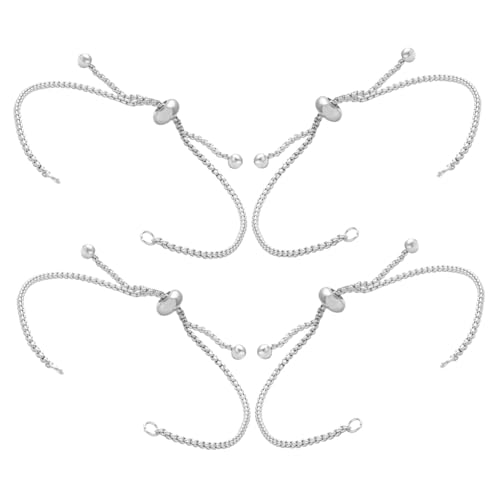 Angoily 4 Stück Teiliges Verlängerungsketten Verstellbar Slider Armband Extender mit Kugelenden für Damen DIY Schmuckherstellung Angoily 4 Stück Teiliges Verlängerungsketten Verstellbar Slider Armband Extender mit Kugelenden für Damen DIY Schmuckherstellung von Angoily