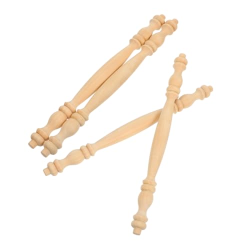 Angoily 4 Stück Unlackierte Holzbaluster Spindeln Dekorative Holzsäulen für Möbel und Restaurants Elegante Römische Säulen für Reparatur und Dekoration für Kreative Bastelprojekte von Angoily
