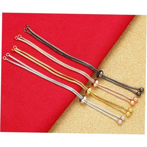 Angoily 4 Stück Verstellbare Halbzeug Armbänder mit Kugelzug Slider Messing Schmuckzubehör für DIY Handgelenk Damen Herren in Gold Weißgold Roségold Schwarz Angoily 4 Stück Verstellbare Halbzeug Armbänder mit Kugelzug Slider Messing Schmuckzubehör für DIY Handgelenk Damen Herren in Gold Weißgold Roségold Schwarz von Angoily