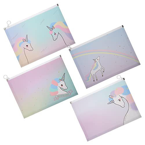 Angoily 4 Stück Wasserdichte Datei Zipper Taschen Multifunktionale Dokumentenhalter im Einhorn Design für Schule Büro und Reisen Leicht zu Transportieren Lagern Angoily 4 Stück Wasserdichte Datei Zipper Taschen Multifunktionale Dokumentenhalter im Einhorn Design für Schule Büro und Reisen Leicht zu Transportieren Lagern von Angoily