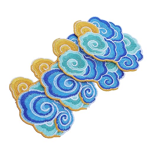 Angoily 4 Stück Wolken Stickpatches Bunte Stoffapplikationen für Kleidung Diy Nähbedarf Zufällige Designs zur Dekoration von Textilien Angoily 4 Stück Wolken Stickpatches Bunte Stoffapplikationen für Kleidung Diy Nähbedarf Zufällige Designs zur Dekoration von Textilien von Angoily