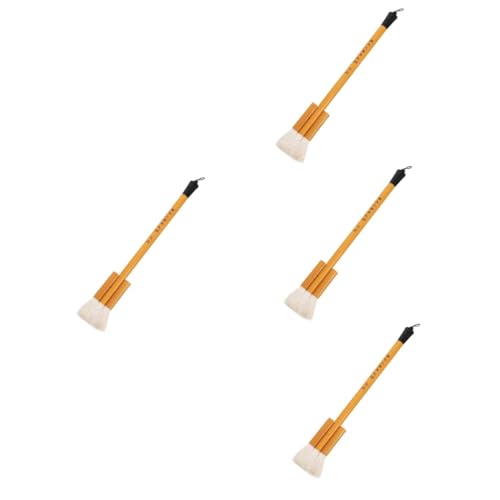 Angoily 4 Stück Wollbürste Bürsten Wiederverwendbarer Aquarellpinsel Tragbar Kunstpinsel Für Den Haushalt Wasser Bequemer Pinsel Malen Pinsel Streichen Aquarellbürste Klein Farbe Bambus von Angoily
