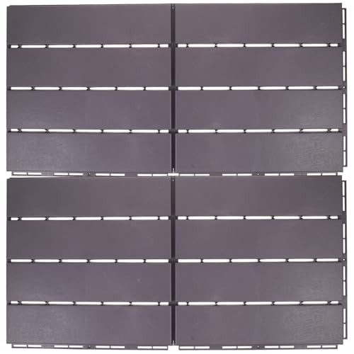 Angoily 4 Stück Zusammengebauter Boden fußbodenbelag staffeleien gartenplatten Deck Balkonfalzfliesen Terrassenfliesen für den Außenbereich Terrassendiele Plastik Grey Angoily 4 Stück Zusammengebauter Boden fußbodenbelag staffeleien gartenplatten Deck Balkonfalzfliesen Terrassenfliesen für den Außenbereich Terrassendiele Plastik Grey von Angoily