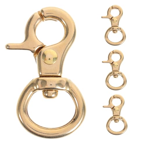 Angoily 4 Stücke Drehbare Messing-schnapphaken mit Federbelastetem Karabiner Robustes Material Sicherer Halt für Schlüssel Taschen Diy-lederarbeiten Vielseitig Einsetzbar und Rostfrei Angoily 4 Stücke Drehbare Messing-schnapphaken mit Federbelastetem Karabiner Robustes Material Sicherer Halt für Schlüssel Taschen Diy-lederarbeiten Vielseitig Einsetzbar und Rostfrei von Angoily
