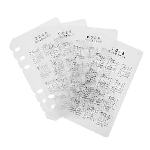 Angoily 4 Stücke Teiliges Kalender Matte Kunststoff Trennblätter mit Löchern Wiederbefüllbare Binder Einlagen für Diy Terminplanung Büro Schule und Persönliche Organisation Angoily 4 Stücke Teiliges Kalender Matte Kunststoff Trennblätter mit Löchern Wiederbefüllbare Binder Einlagen für Diy Terminplanung Büro Schule und Persönliche Organisation von Angoily