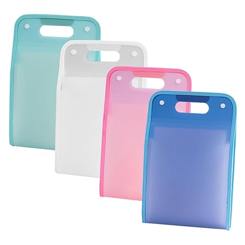 Angoily 4 Teilige Dokumententasche Akkordeontasche Ablageprodukte Dokumenten Organizer Aktenhalter Akten Organizer Erweiterbarer Akten Organizer Fächermappen Kunststoff von Angoily