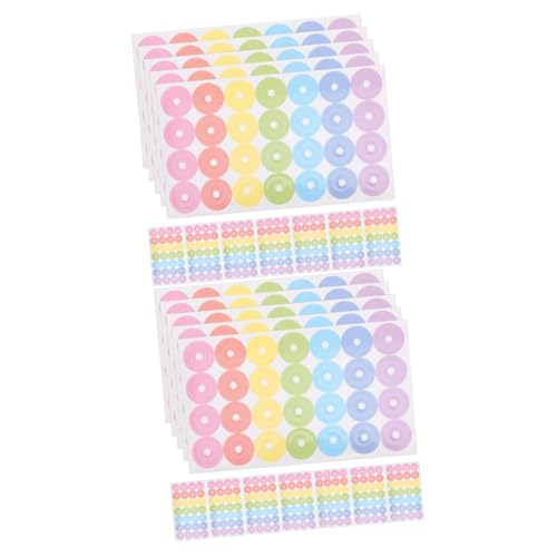 Angoily 40 Blatt Lochverstärkungsaufkleber für Ringbücher Selbstklebende Papierlochschutzetiketten Reparierende und Dekorative Schutzaufkleber für Büro und Schule von Angoily