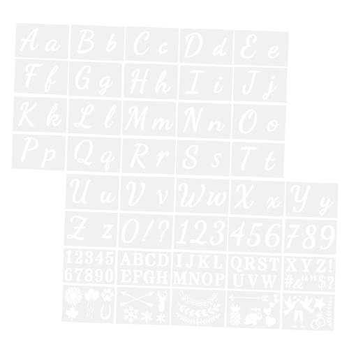 Angoily 40 Blatt Teiliges Buchstaben Schablonen Set Kunststoff Wiederverwendbar für Wandmalerei DIY Basteln Möbel und Holzgestaltung Zahlen und Zeichen Leicht und Handlich für Kreative Angoily 40 Blatt Teiliges Buchstaben Schablonen Set Kunststoff Wiederverwendbar für Wandmalerei DIY Basteln Möbel und Holzgestaltung Zahlen und Zeichen Leicht und Handlich für Kreative von Angoily