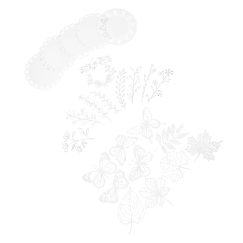Angoily 40 Blatt Vintage Dekoratives Bastelpapier Spitzenmuster für Scrapbooking und Journaling Diy Handwerksmaterialien mit Schmetterlingen für Buchgestaltungen und Persönliche Notizen von Angoily