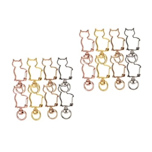 Angoily 40 Stck. Teiliges Katzenform Schlüsselanhänger Clips aus Legierung Drehbare Metallhaken in Gold Silber Roségold und Gold Leichter DIY Zubehör für Schmuck und Dekoration Angoily 40 Stck. Teiliges Katzenform Schlüsselanhänger Clips aus Legierung Drehbare Metallhaken in Gold Silber Roségold und Gold Leichter DIY Zubehör für Schmuck und Dekoration von Angoily